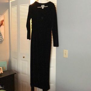 Black velvet dress